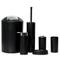 Badezimmer-Accessoires-Set 6-tlg Toilettenbürste Seifenschale Mülleimer Zahnbürstenbecher Seifenspender Haushalt für Bad Dekoration abs