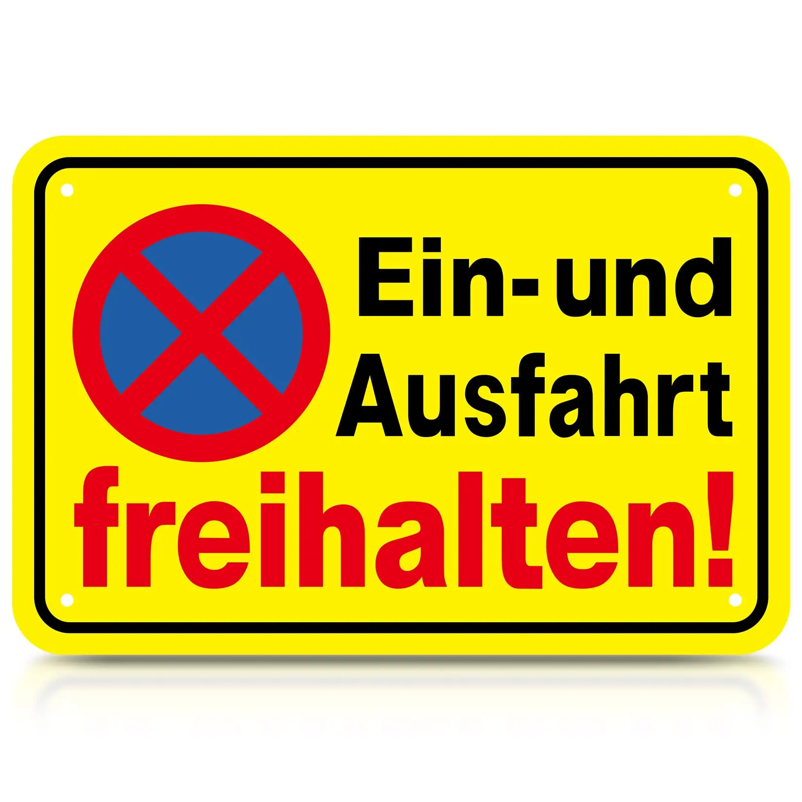 Eingang, Ausgang, klare Schilder, Metall, Aluminium, Parkplatz, verboten Schild, Eingang, halten klar, gegenüberliegende Warnschilder, Verbot Image