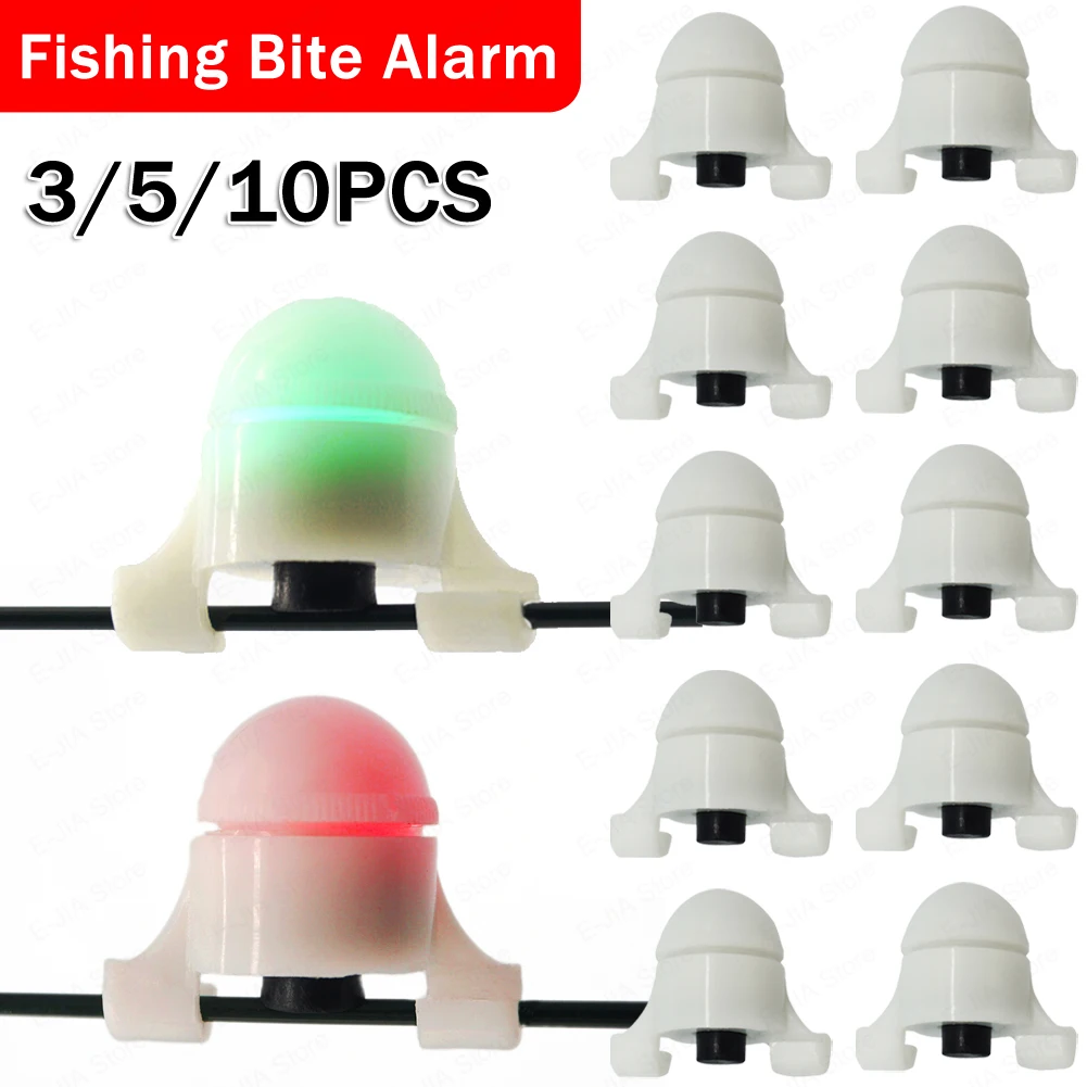 Nacht Angeln Biss Alarme Licht Induktion Angelrute Spitze Clip Alarm Anzeige Elektronische LED Automatische Werkzeuge Zubehör Image