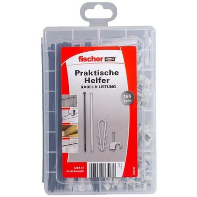 fischer 155-tlg. Kabelbinder-Set »Praktische Helfer - Elektro« schwarz