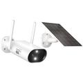 2K Telecamera WiFi Esterno Senza Fili a Batteria, 3MP Videocamera Sorveglianza con Pannello Solare,