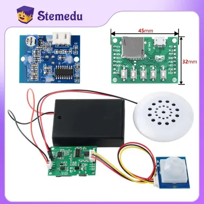 New MP3 Music Voice Playback Kit Sound Recording Module with PIR Infrared Sensor Support USB
