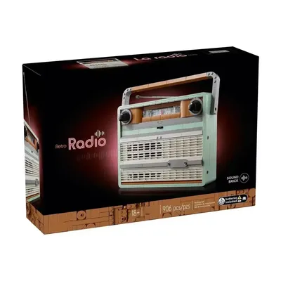 2025 New 10334 Retro Radio Model Building Blocks 1970s Transistor Radio Music Home Decor Bricks Toys