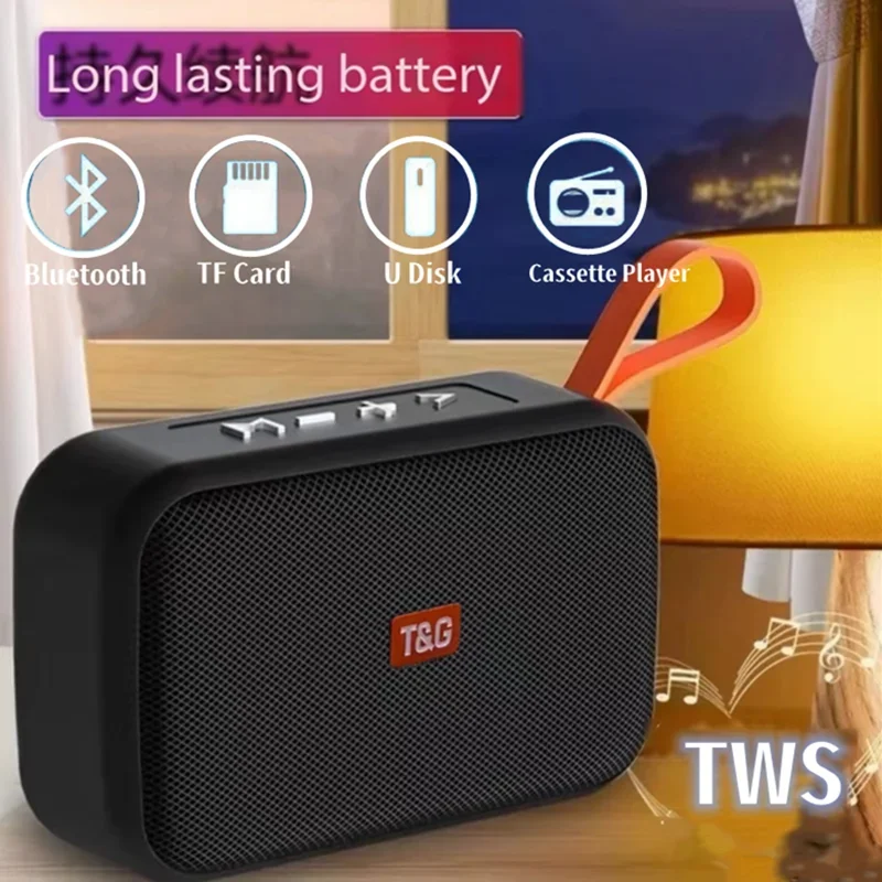 T & G-Mini haut-parleurs portables compatibles Bluetooth TGSnowboard, barre de son sans fil, caisson de basses HIFI extérieur, prise en charge de la carte TF, radio, m.com x