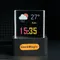 GeekMagic-Cube de cristal GIFTV, affichage photo holographique, bureau intelligent, station météo,