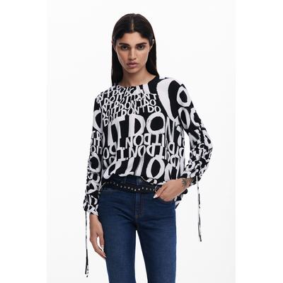 Letter blouse with bows