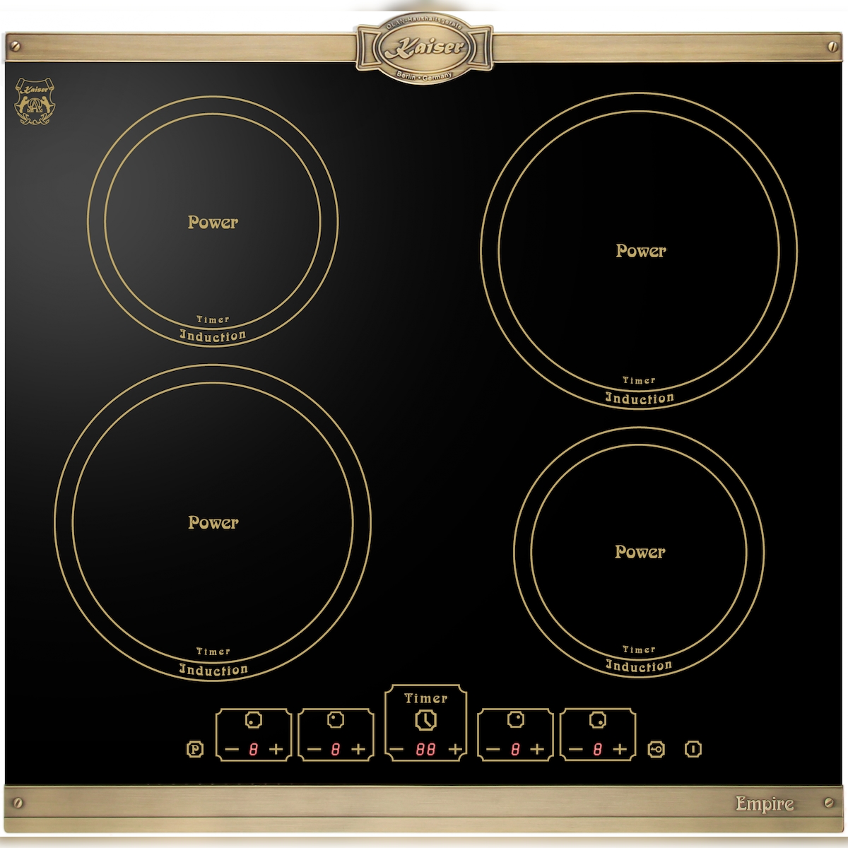 Kaiser KCT 6195 Em Induktionskochfeld 60cm, Autark, Kochfeld 4xQickHeat Kochzonen, Schwarz Image