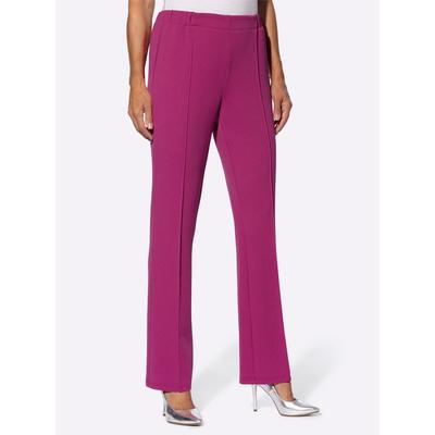 Schlupfhose CLASSIC BASICS, Damen, Gr. 24, Kurzgrößen, pink (magenta), 95% Polyester, 5% Elasthan, unifarben, lang, Hosen Image
