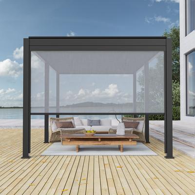 LIVOOSUN Pull Down Privacy Screen for Pergola Accessories, Size Optional for 10FT/12FT/13FT