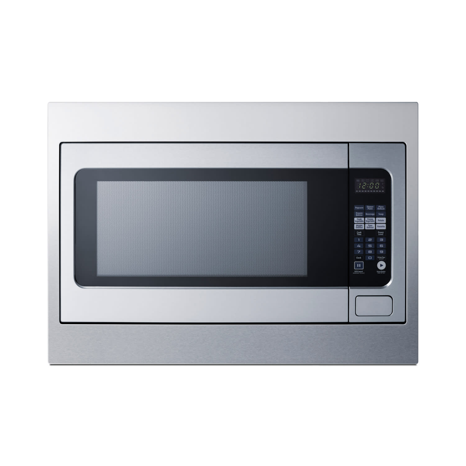 Summit SMBI27TK27 2.2 cu ft Built In Microwave Oven - 1200 watts, Stainless, 115v, Silver