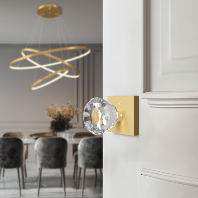 Royale Crystal Door Handle | Matte Black | MOD LIGHTING