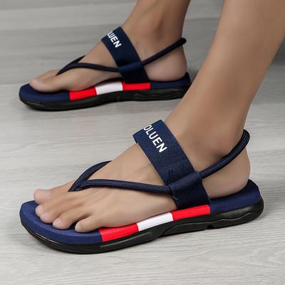 TEMU Men's Sandals Summer Men's Outdoor Fashionable Trendy Anti-slip Slippers Outdoor Split-toe Slippers Image