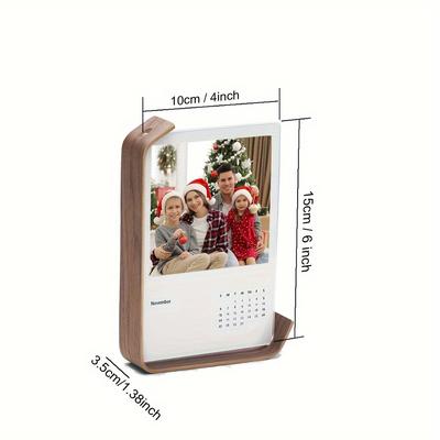 TEMU Versatile Acrylic Photo Frame With Wooden Stand - Displaying Photos, Artwork & More - In 4 Sizes, 1 Image