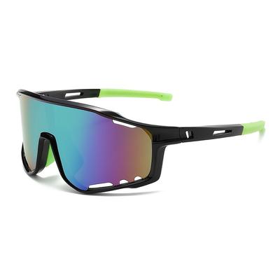 TEMU Stylish Large Frame Sports Fashion Glasses For Cycling & Hiking - Durable Pc Material, Protection Image