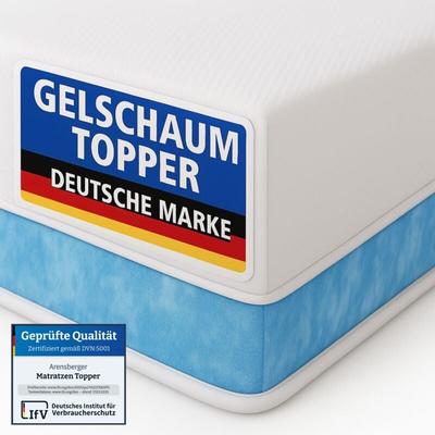 Matratzen Topper premium, 120x200cm, Gelschaum Matratzentopper, waschbarer Bezug, geeignet für Image