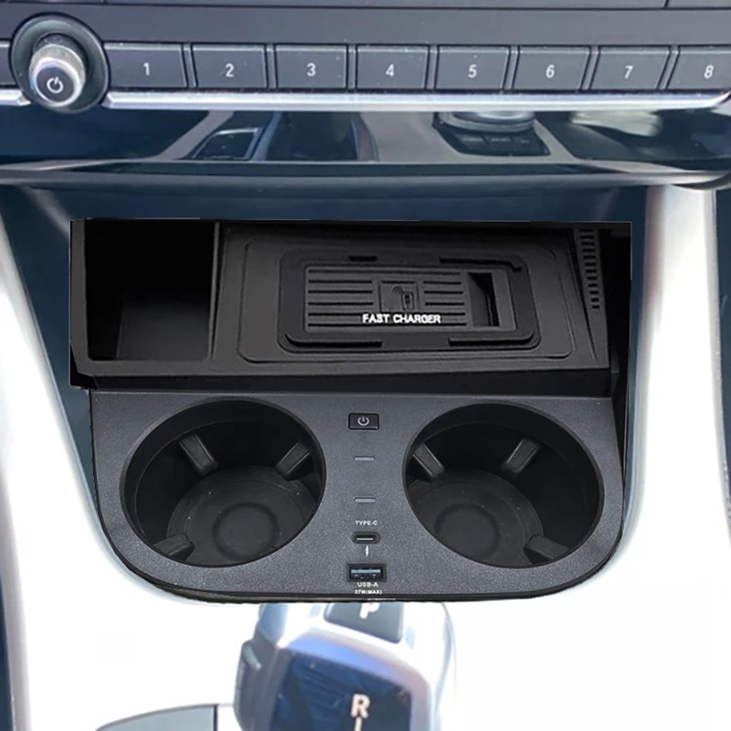 15W Auto drahtlose schnelle lade halterung für BMW X3 F25 X4 F26 2014 2015 2016 2017 telefon ladegerät lade pad platte zubehör Image