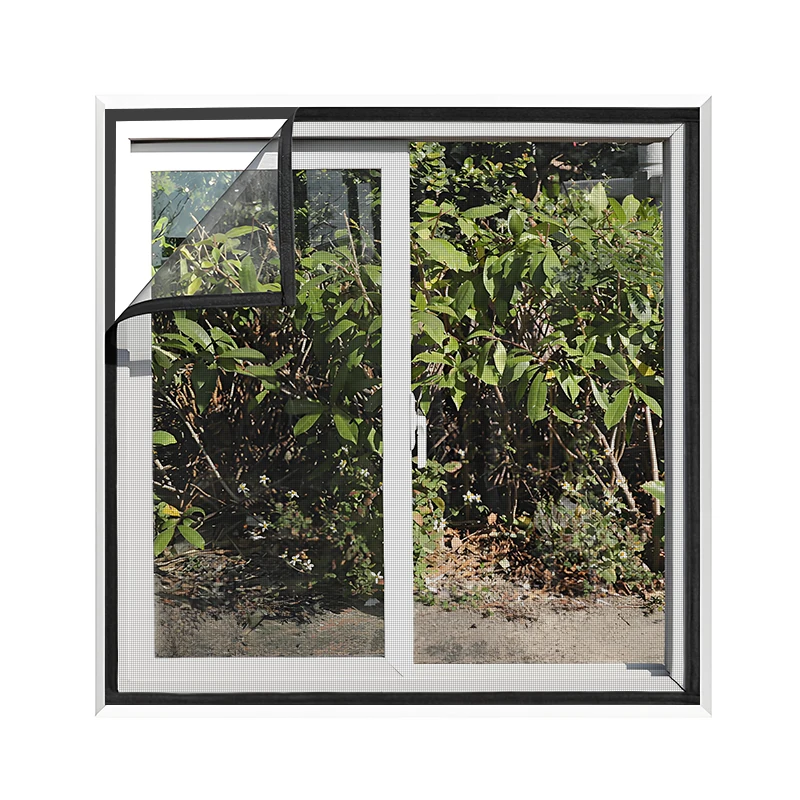 Schwarzer Mückenschutz für Fenster und Türen, einfache Installation, wiederverwendbares Insektenschutznetz, erhältlich in mehreren Größen Image
