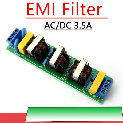 DC/AC 110V 220V 3.5A EMI Power Filter Board EMI Filter Power Purifier Filter Noise Impurities F/ Audio Decoder Amplifier