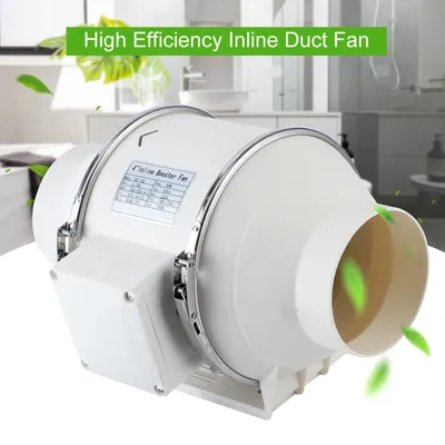 Exhaust Fan High Efficiency Inline Duct Fan Air Extractor Bathroom Kitchen Ventilation System Inline Exhaust Fan Inline Duct Fan