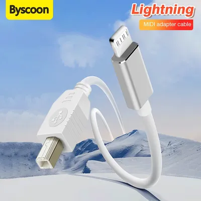 USB B to Lightning Printer Cable Male to Male High Speed ​​Scanner Cable for iPhone to Yamaha Casio Digital Piano DJ Controller