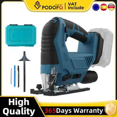 18V 300W Brushed Wood Cutting Machine Cordless Electric Jigsaw Bare Tool With 3 Gear Blades Cutting For Metal Plastic Cutting