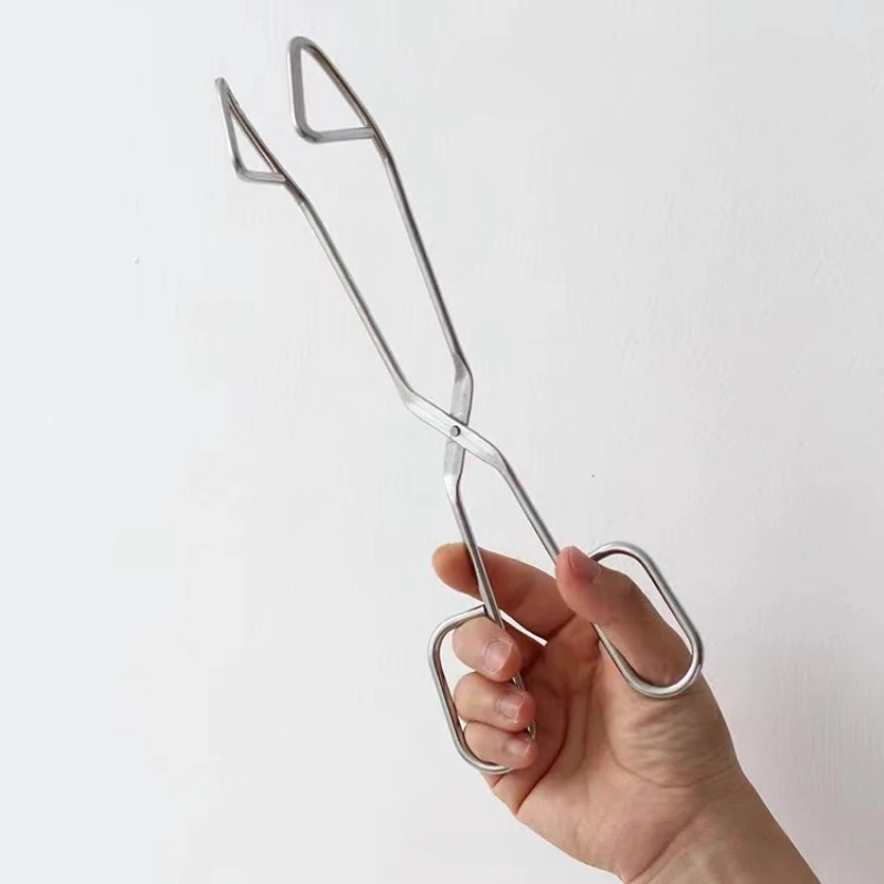 Edelstahl Lebensmittel Zange Hitzebeständige Hohl-Out Grill Clip Haushalt BBQ Zubehör Küche Anti-verbrühungen Grill Werkzeug Image