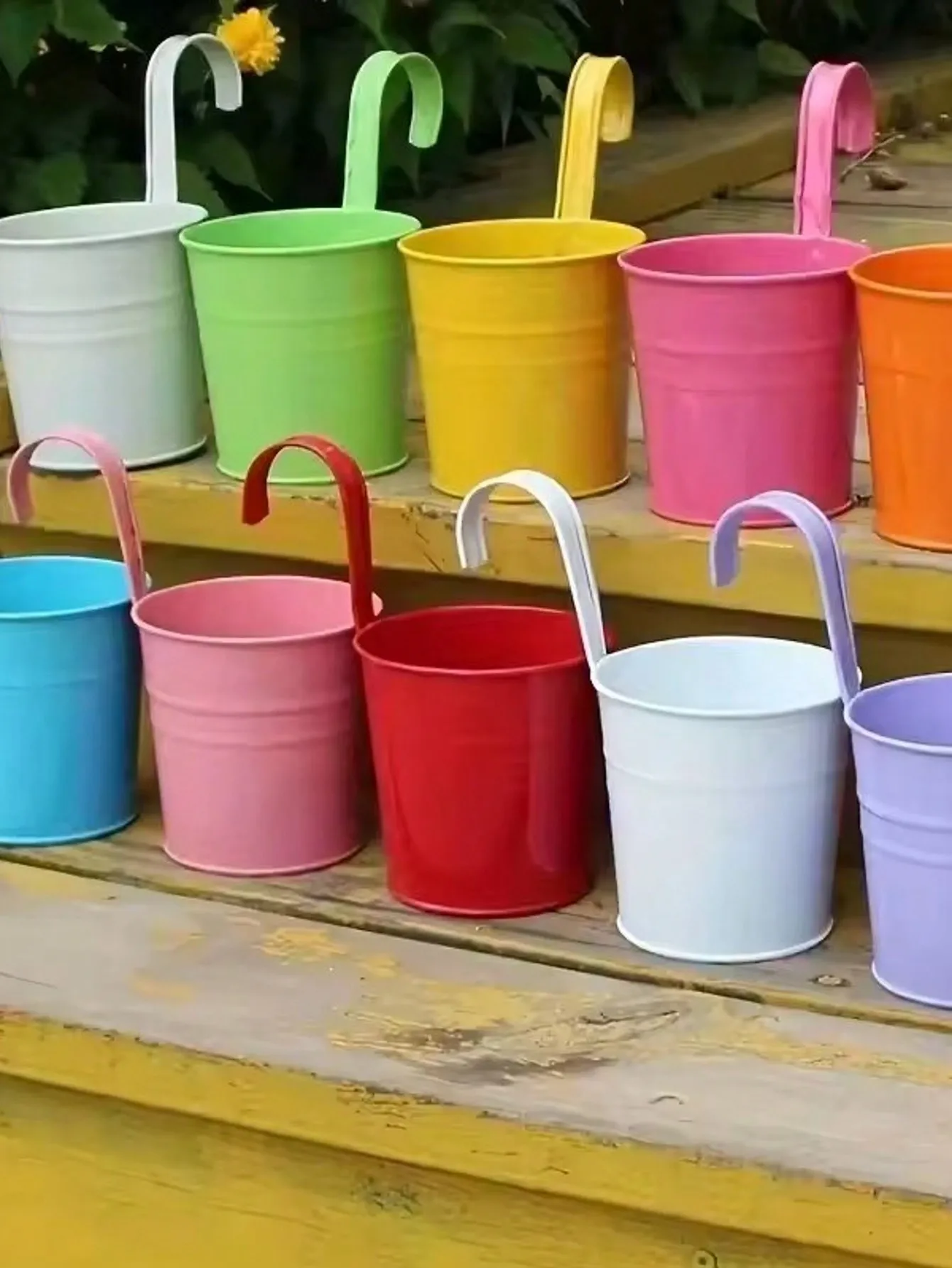 10 Stück Ferro Pastoral Varanda Vasos, Plantadores, Wandbehang aus Metall, Vaso-Blumentopf, Jardim Dez Uygiment Image