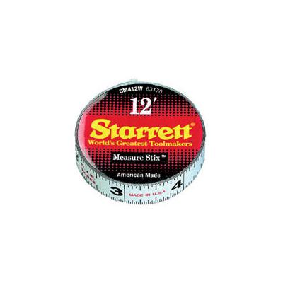 L.S. Starrett Measure Stix Steel Measuring Tapes, 3/4 in x 6 ft (681-63169) Each