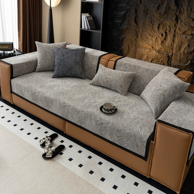 Sofakissen Herbst und Winter Leder Sofabezug Four Seasons Universal Sofa Handtuch Y Imperial Concubine Kissen Image