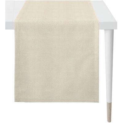 Tischläufer APELT "Miles", beige (beige, natur), B:150cm L:42cm, Polyester, Tischdecken Image