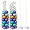 1/2 set Kit colonna palloncino compleanno Palloncini trasparenti Supporto ad arco con base e palo