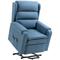 Fauteuil relaxation électrique releveur inclinable polyester bleu