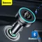 Baseus FM Transmitter Modulator Car Wireless Bluetooth 5.0 USB Fast Charger Auto Aux Radio Mp3 Player Music Hands Free Car Kit