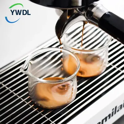 1/2pcs Espresso Measuring Cup 100ml Clear Scale Espresso Shot Glasses Coffee Extraction Cup Milk Cup