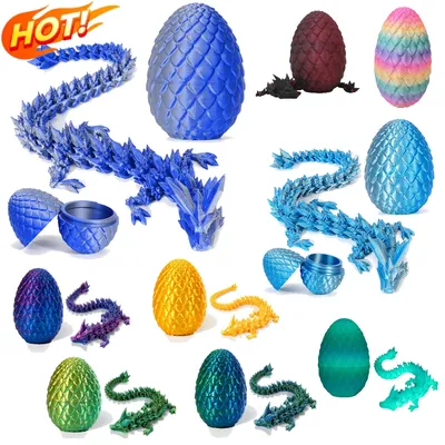 Decompression Dragon Egg Chameleon Pendulum 3D Printing Complete Set Dragon Modle Movable Desktop