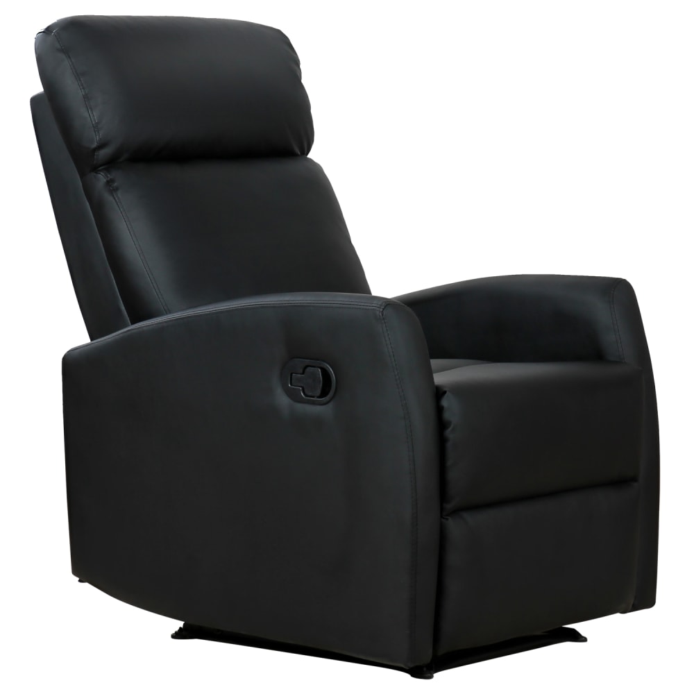 Fauteuil relaxation inclinable 170° revêtement synthétique noir