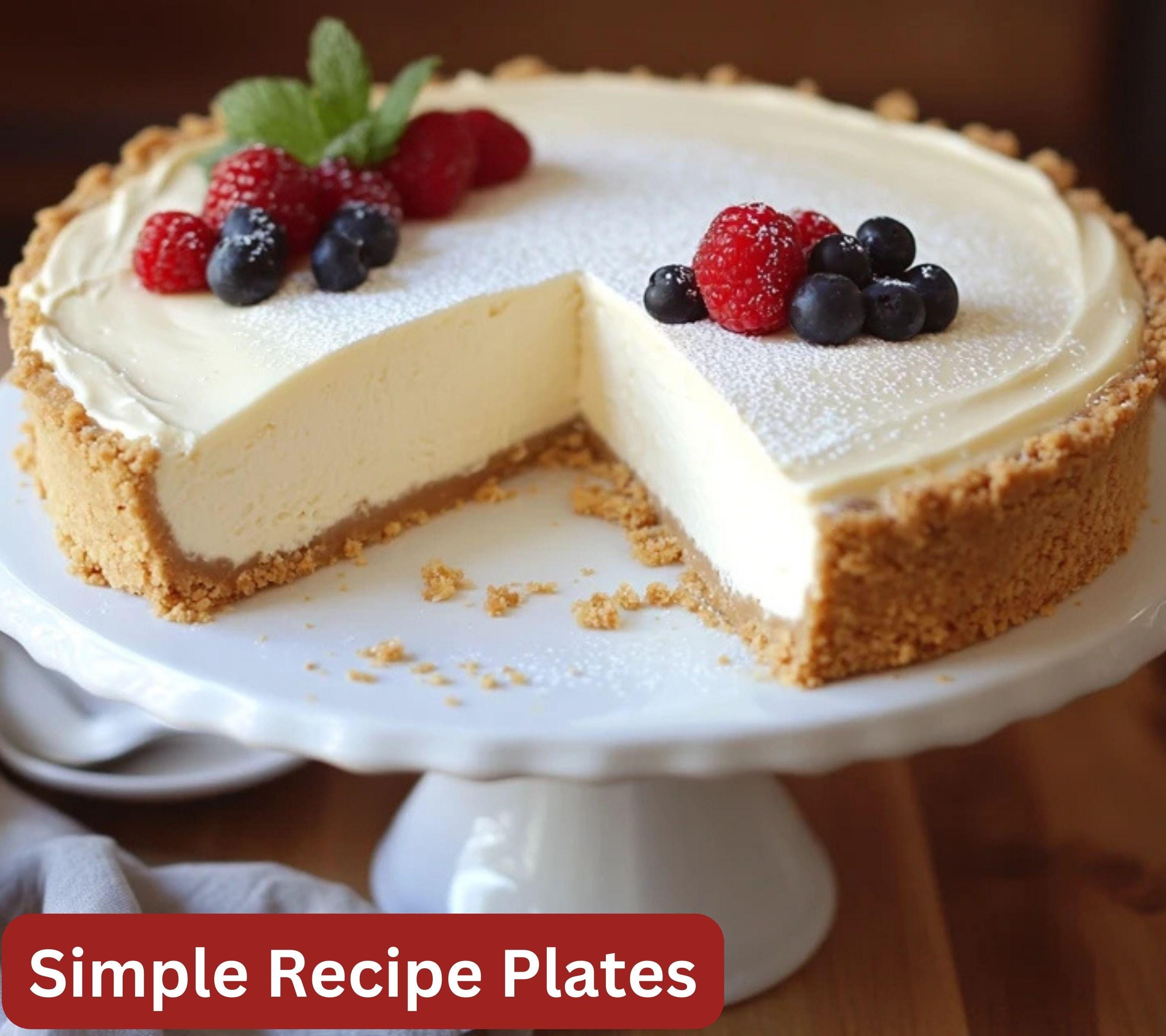 La migliore ricetta per una cheesecake classica senza cottura, ricetta facile, dessert semplice, ricetta scaricabile e stampabile, dessert facile