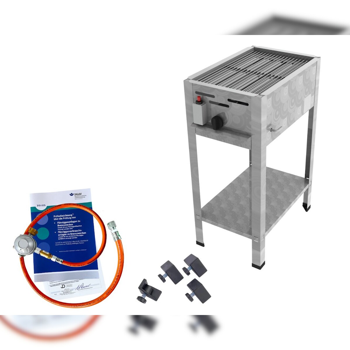 ChattenGlut Gasbräter 1-flammig 3,6kW Standgerät Rost mit DGUV Image