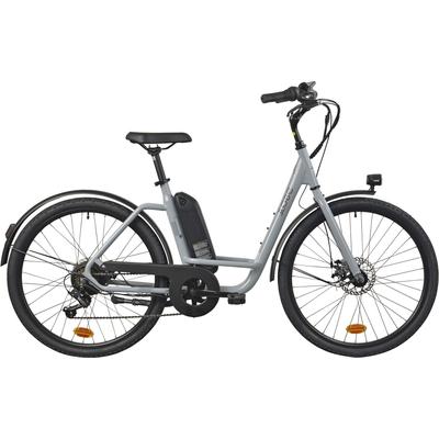 E-Bike LLOBE "City E-Bike 26" Town Compact, grau" Gr. 46, grau, E-Bikes, 46cm, 26 Zoll (66,04cm)