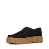 Schnürschuh CLARKS "Torhill Bee", Damen, Gr. 36, schwarz (schwarz sde), Veloursleder, casual, Schuhe, Schnürschuh, Plateausneaker mit modischer Sohle