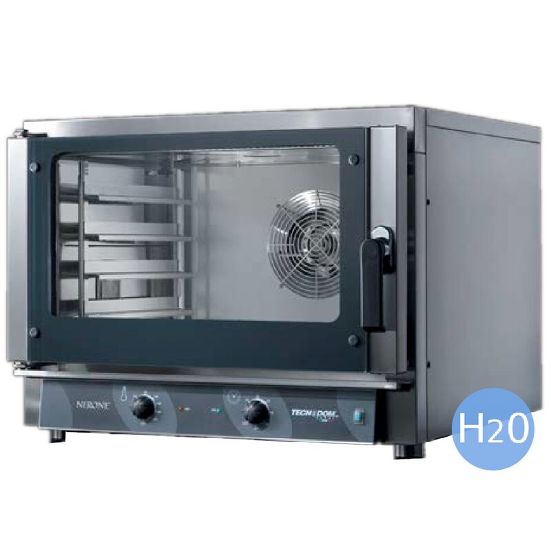 Konvektionsofen Tecnodom FEM04NEMIDVH2O - 4 Pfannen GN1/1 oder 60x40 cm - Elektromechanisch Image