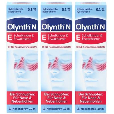 Olynth 0,1% N Schnupfen Dosierspray ohne Konserv. 3x 3x10 ml Image