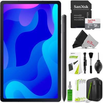 Samsung Galaxy Tab S6 Lite 10.4" Tablet, 64GB Memory with Samsung Book Cover, S Pen + 128GB microSDHC Card + Cleaning Kit