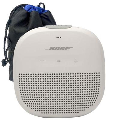 Bose Soundlink Micro Bluetooth Speaker (Smoke White) + Soft Pouch Protector Bag