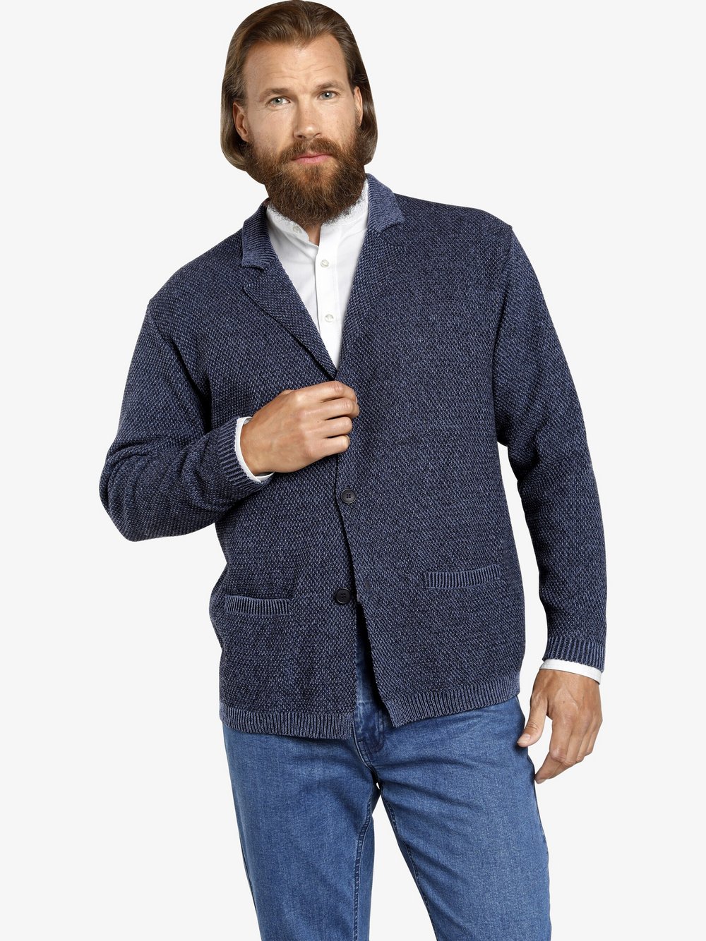 Jan Vanderstorm Strickjacke Herren blau, 6XL Image