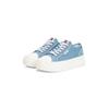 Plateausneaker TOMMY JEANS "TJW FOXING FLATFORM LC", Damen, Gr. 40, blau (jeansfarben), Baumwolle, sportlich, Schuhe, Freizeitschuh, Halbschuh, Schnürschuh im Jeans-Look