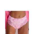 Slip LASCANA "Wanda", Damen, Gr. 48/50, rosa (pink, rose), Obermaterial: 68% Polyamid, 18% Baumwolle, 10% Polyester, 4% Elasthan, Unterhosen, in abdeckender Schnittform und Stickerei Spitze