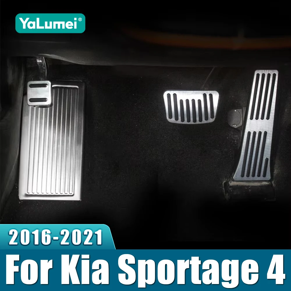 Für Kia Sportage 4 QL 2016 2017 2018 2019 2020 2021 Auto Gaspedal Kraftstoff Bremse Kupplung Pedale Fußstütze Pads Abdeckung Zubehör Image