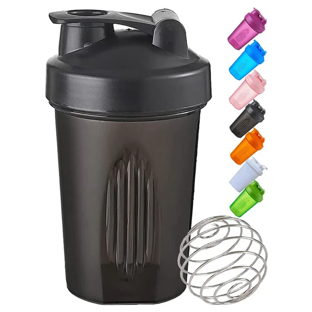 400ML Shaker Flaschen Molken Protein Pulver Mixer Flasche Sport Wasser Tassen Fitness Gym Shaker Outdoor Tragbare Kunststoff Trinken Tasse Image