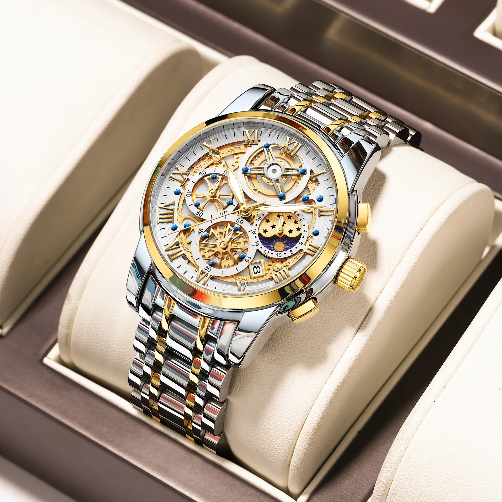 LIGE Luxus Mode Männer Uhr Wasserdicht Leucht Datum Mann Armbanduhr Edelstahl Chronograph Quarz herren Uhren Reloj Image